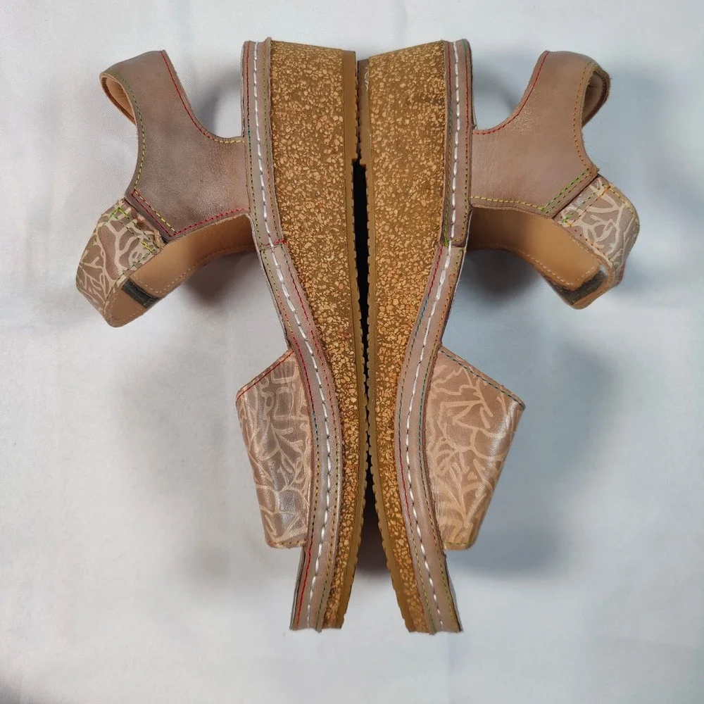 L'Artiste Spring Step Cuteness Cork Sandals Comfort Shoe Leather 42 Artsy Resort
